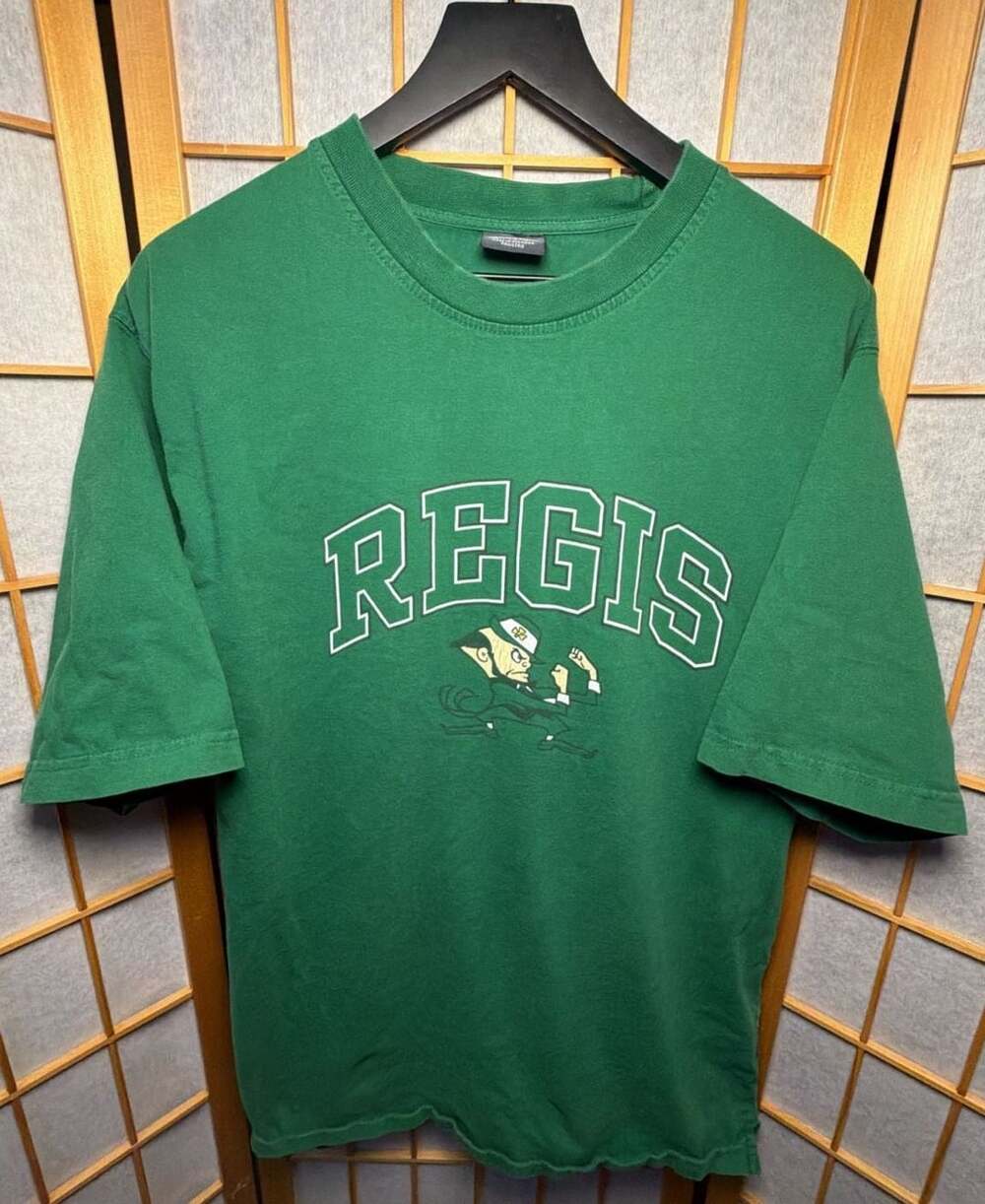 ProEdge Regis T-Shirt Size L Green Vintage College Athletic Tee